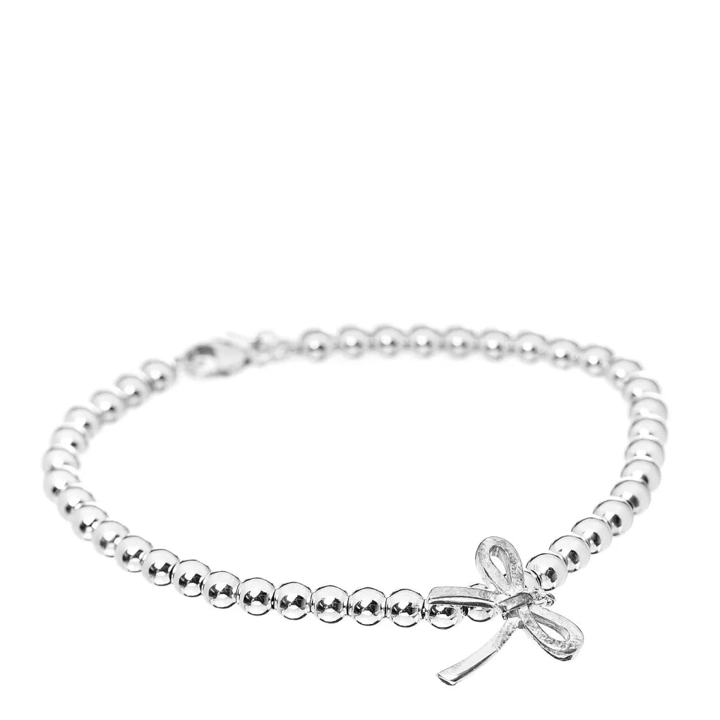 [Reverie Jewels]STERLING SILVER BOW BEAD BRACELET