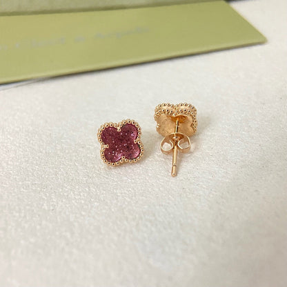 [⭐Reverie Jewels]2026 NEW MINI CLOVER 1 MOTIF  BUBBLE PINK ENAMEL