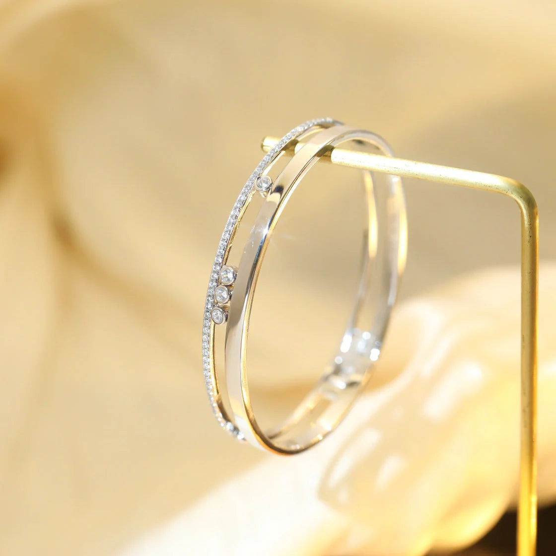 [⭐Reverie Jewels]Move Romane Diamond Bangle Bracelet