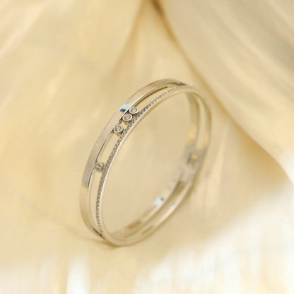 [⭐Reverie Jewels]Move Romane Diamond Bangle Bracelet