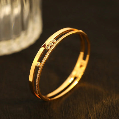 [⭐Reverie Jewels]Move Romane Diamond Bangle Bracelet
