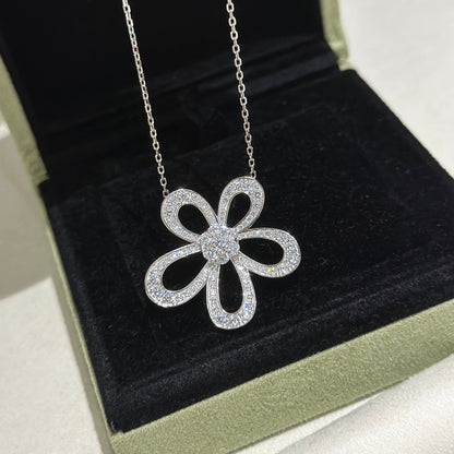 [⭐Reverie Jewels]FLOWERLACE NECKLACE FULL DIAMONDS