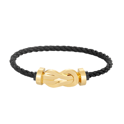 [⭐Reverie Jewels]CHANCE LARGE 8 FIGURE BUCKLE NO DIAMOND BRACELET GOLD