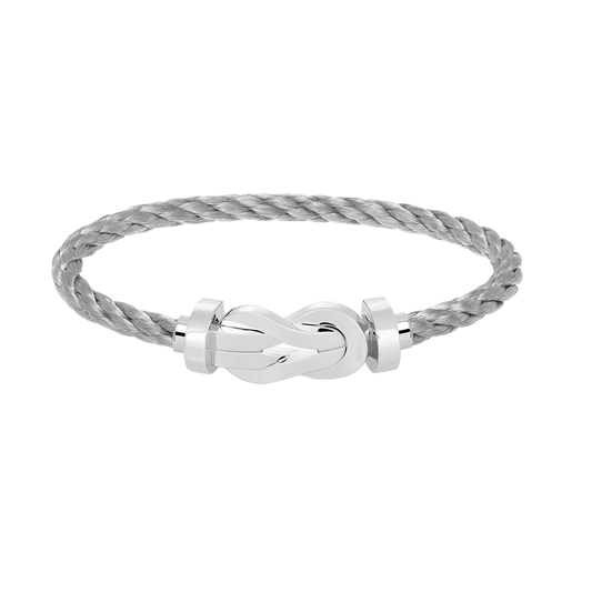 [⭐Reverie Jewels]CHANCE LARGE 8 FIGURE BUCKLE NO DIAMOND BRACELET SILVER