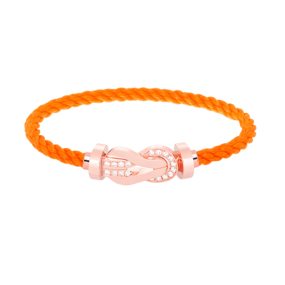 [⭐Reverie Jewels]CHANCE LARGE 8 FIGURE BUCKLE HALF DIAMOND BRACELET ROSE GOLD