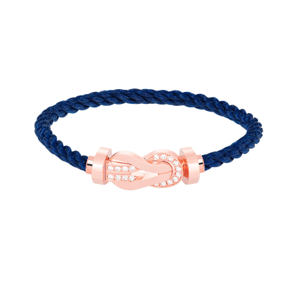 [⭐Reverie Jewels]CHANCE LARGE 8 FIGURE BUCKLE HALF DIAMOND BRACELET ROSE GOLD