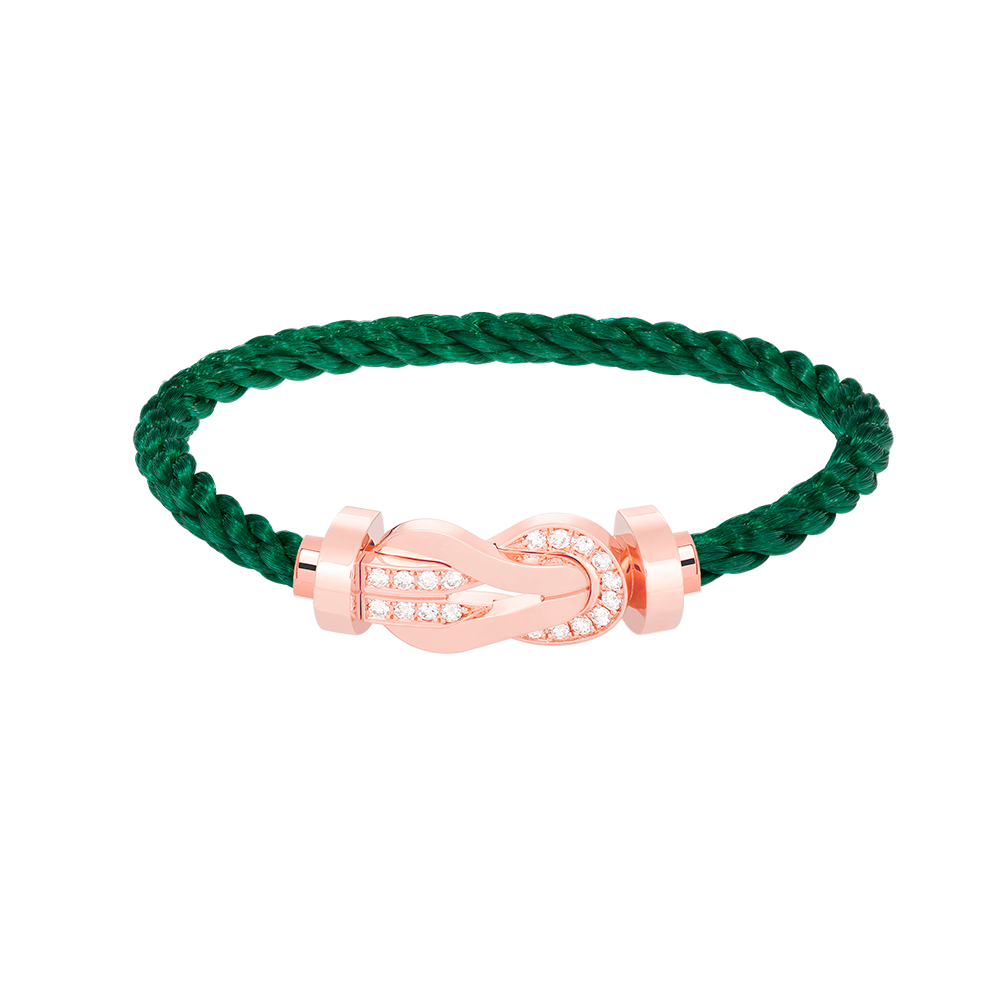 [⭐Reverie Jewels]CHANCE LARGE 8 FIGURE BUCKLE HALF DIAMOND BRACELET ROSE GOLD