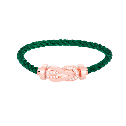 [⭐Reverie Jewels]CHANCE LARGE 8 FIGURE BUCKLE HALF DIAMOND BRACELET ROSE GOLD