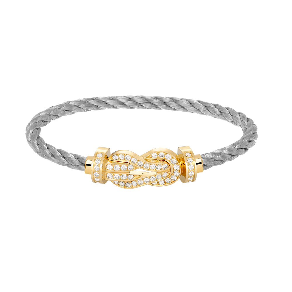 [⭐Reverie Jewels]CHANCE LARGE 8 FIGURE BUCKLE FULLDIAMOND BRACELET GOLD