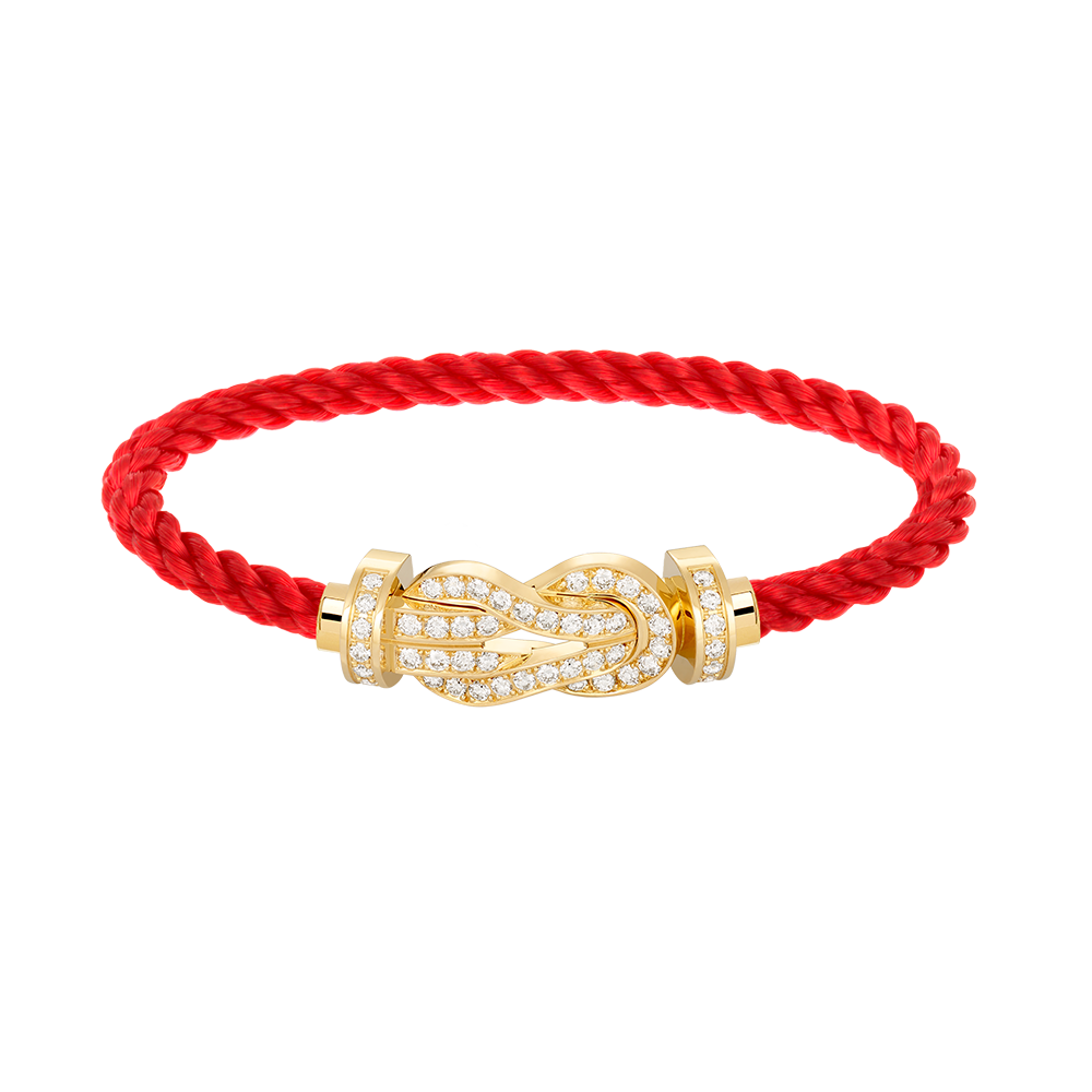 [⭐Reverie Jewels]CHANCE LARGE 8 FIGURE BUCKLE FULLDIAMOND BRACELET GOLD