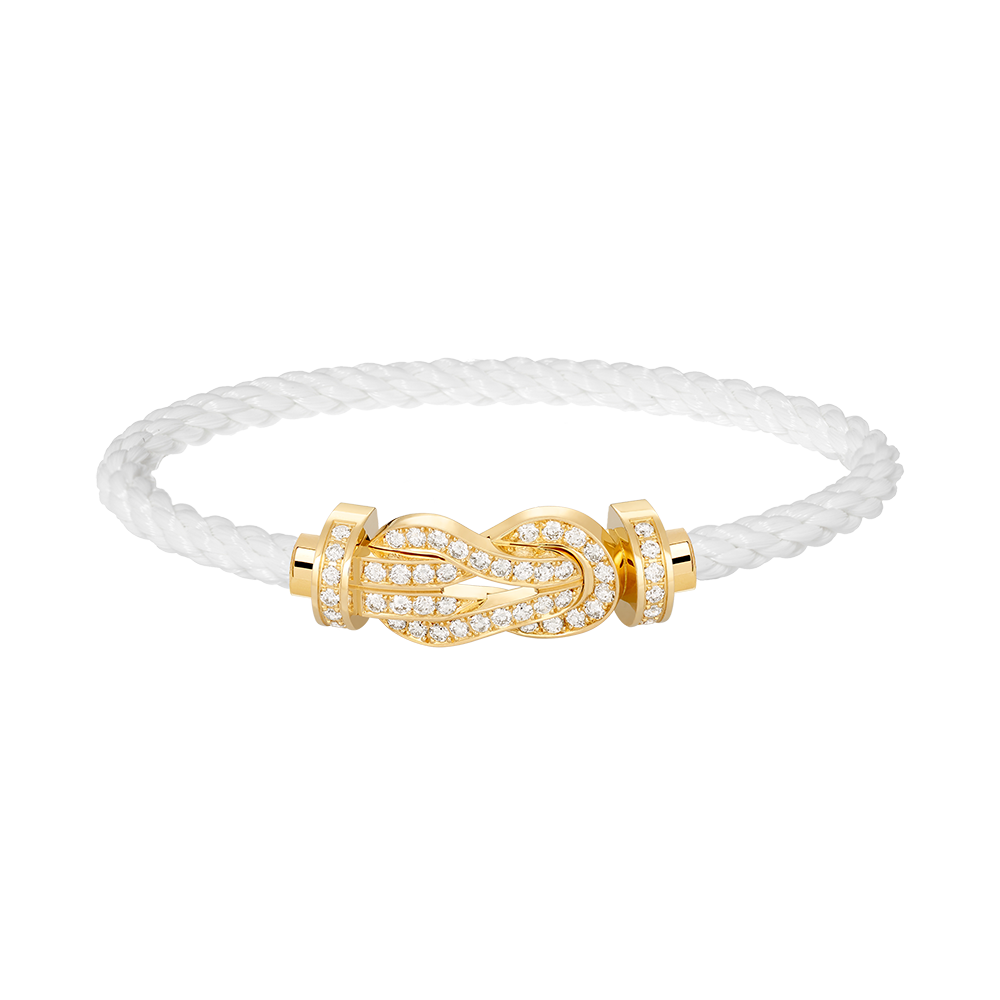 [⭐Reverie Jewels]CHANCE LARGE 8 FIGURE BUCKLE FULLDIAMOND BRACELET GOLD