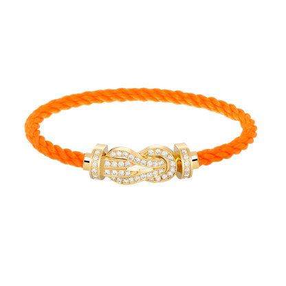 [⭐Reverie Jewels]CHANCE LARGE 8 FIGURE BUCKLE FULLDIAMOND BRACELET GOLD