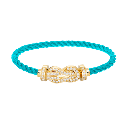 [⭐Reverie Jewels]CHANCE LARGE 8 FIGURE BUCKLE FULLDIAMOND BRACELET GOLD