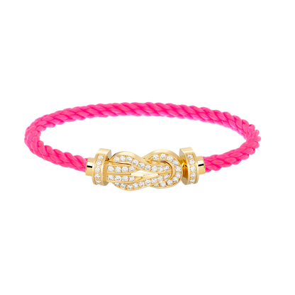 [⭐Reverie Jewels]CHANCE LARGE 8 FIGURE BUCKLE FULLDIAMOND BRACELET GOLD