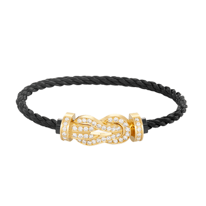 [⭐Reverie Jewels]CHANCE LARGE 8 FIGURE BUCKLE FULLDIAMOND BRACELET GOLD