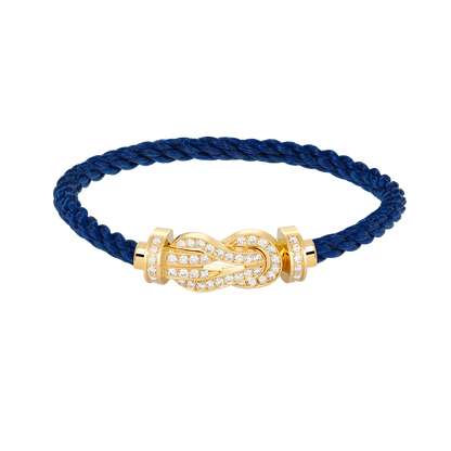 [⭐Reverie Jewels]CHANCE LARGE 8 FIGURE BUCKLE FULLDIAMOND BRACELET GOLD