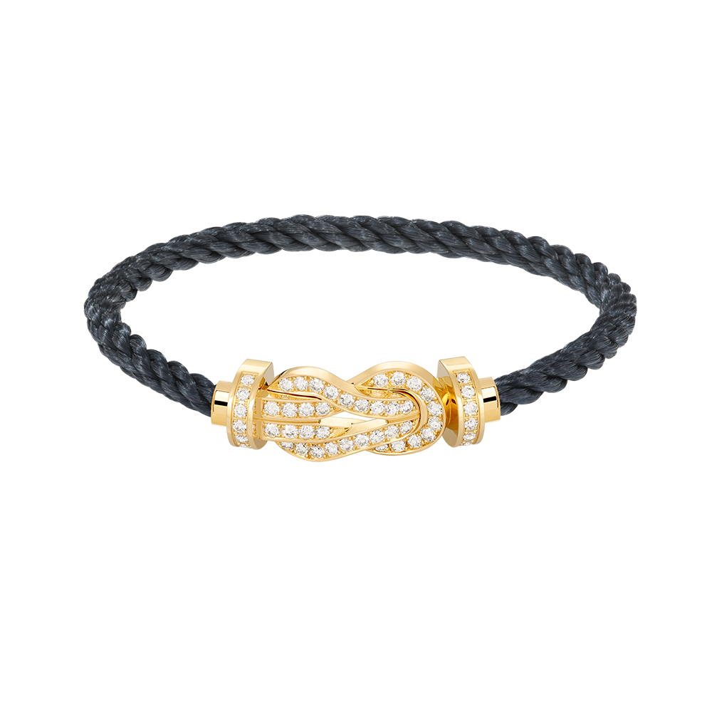 [⭐Reverie Jewels]CHANCE LARGE 8 FIGURE BUCKLE FULLDIAMOND BRACELET GOLD