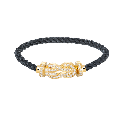 [⭐Reverie Jewels]CHANCE LARGE 8 FIGURE BUCKLE FULLDIAMOND BRACELET GOLD