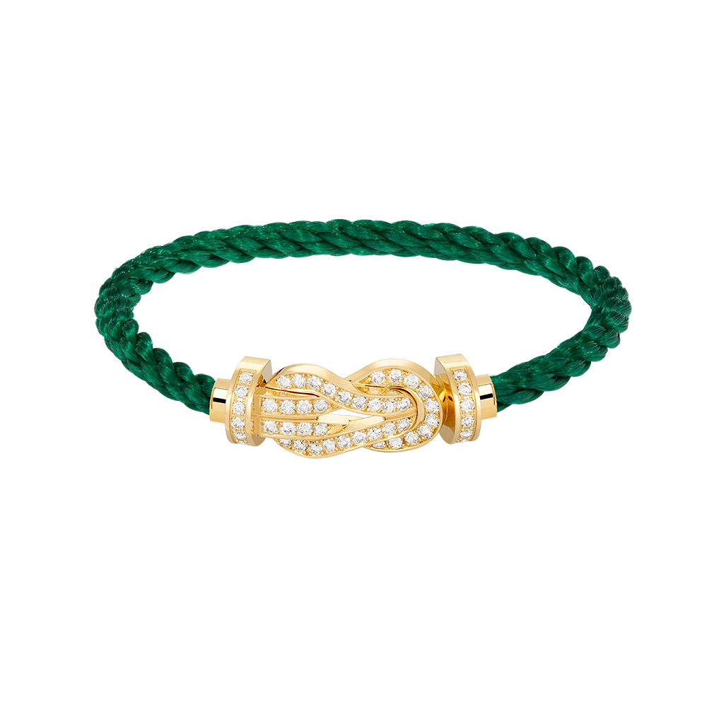 [⭐Reverie Jewels]CHANCE LARGE 8 FIGURE BUCKLE FULLDIAMOND BRACELET GOLD