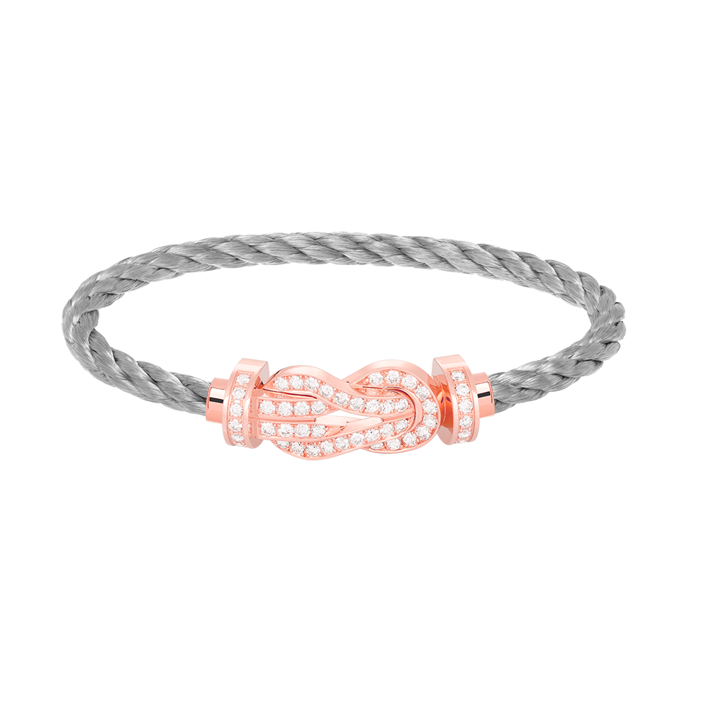[⭐Reverie Jewels]CHANCE LARGE 8 FIGURE BUCKLE FULL DIAMOND BRACELET ROSE GOLD