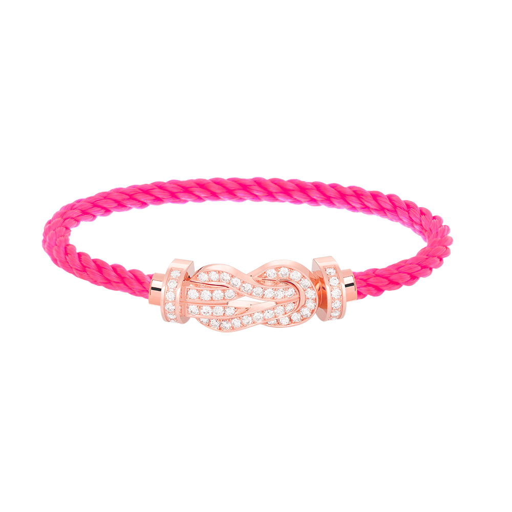 [⭐Reverie Jewels]CHANCE LARGE 8 FIGURE BUCKLE FULL DIAMOND BRACELET ROSE GOLD