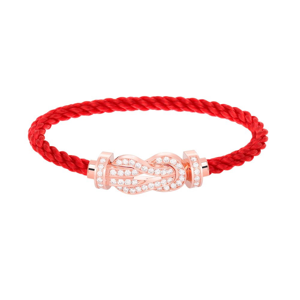 [⭐Reverie Jewels]CHANCE LARGE 8 FIGURE BUCKLE FULL DIAMOND BRACELET ROSE GOLD
