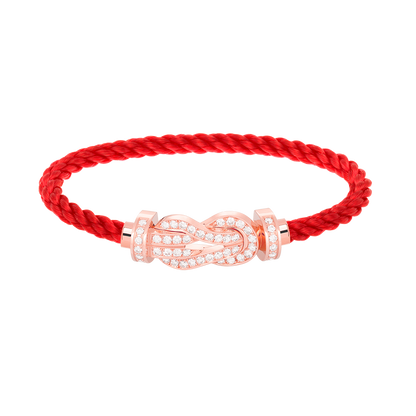 [⭐Reverie Jewels]CHANCE LARGE 8 FIGURE BUCKLE FULL DIAMOND BRACELET ROSE GOLD