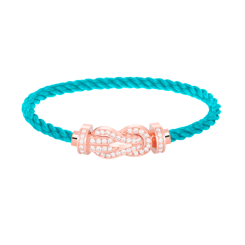 [⭐Reverie Jewels]CHANCE LARGE 8 FIGURE BUCKLE FULL DIAMOND BRACELET ROSE GOLD