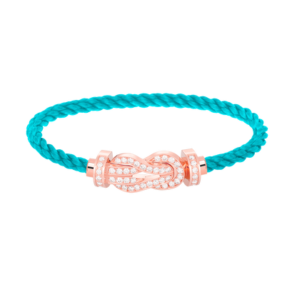 [⭐Reverie Jewels]CHANCE LARGE 8 FIGURE BUCKLE FULL DIAMOND BRACELET ROSE GOLD