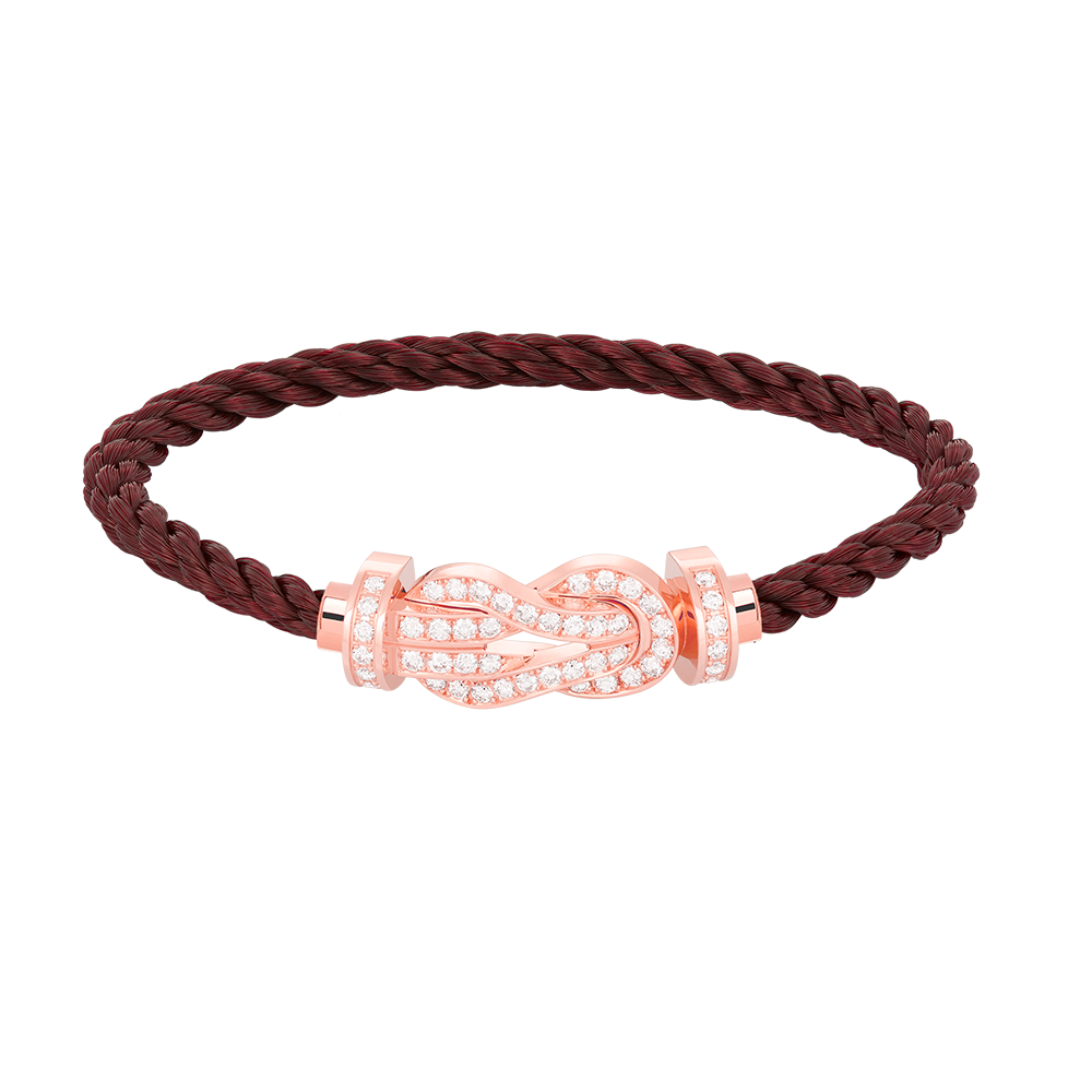 [⭐Reverie Jewels]CHANCE LARGE 8 FIGURE BUCKLE FULL DIAMOND BRACELET ROSE GOLD