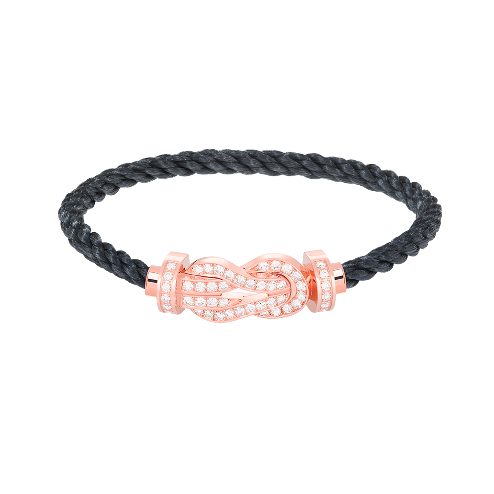 [⭐Reverie Jewels]CHANCE LARGE 8 FIGURE BUCKLE FULL DIAMOND BRACELET ROSE GOLD