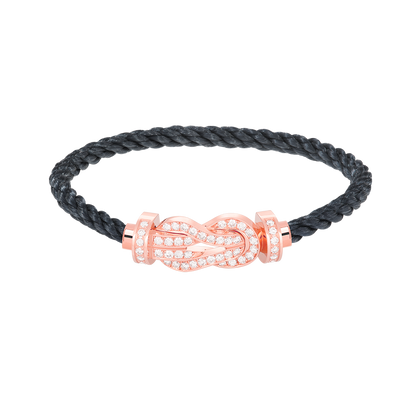 [⭐Reverie Jewels]CHANCE LARGE 8 FIGURE BUCKLE FULL DIAMOND BRACELET ROSE GOLD