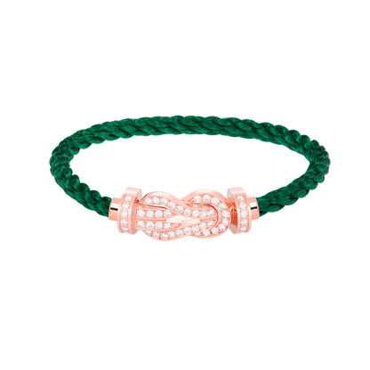 [⭐Reverie Jewels]CHANCE LARGE 8 FIGURE BUCKLE FULL DIAMOND BRACELET ROSE GOLD
