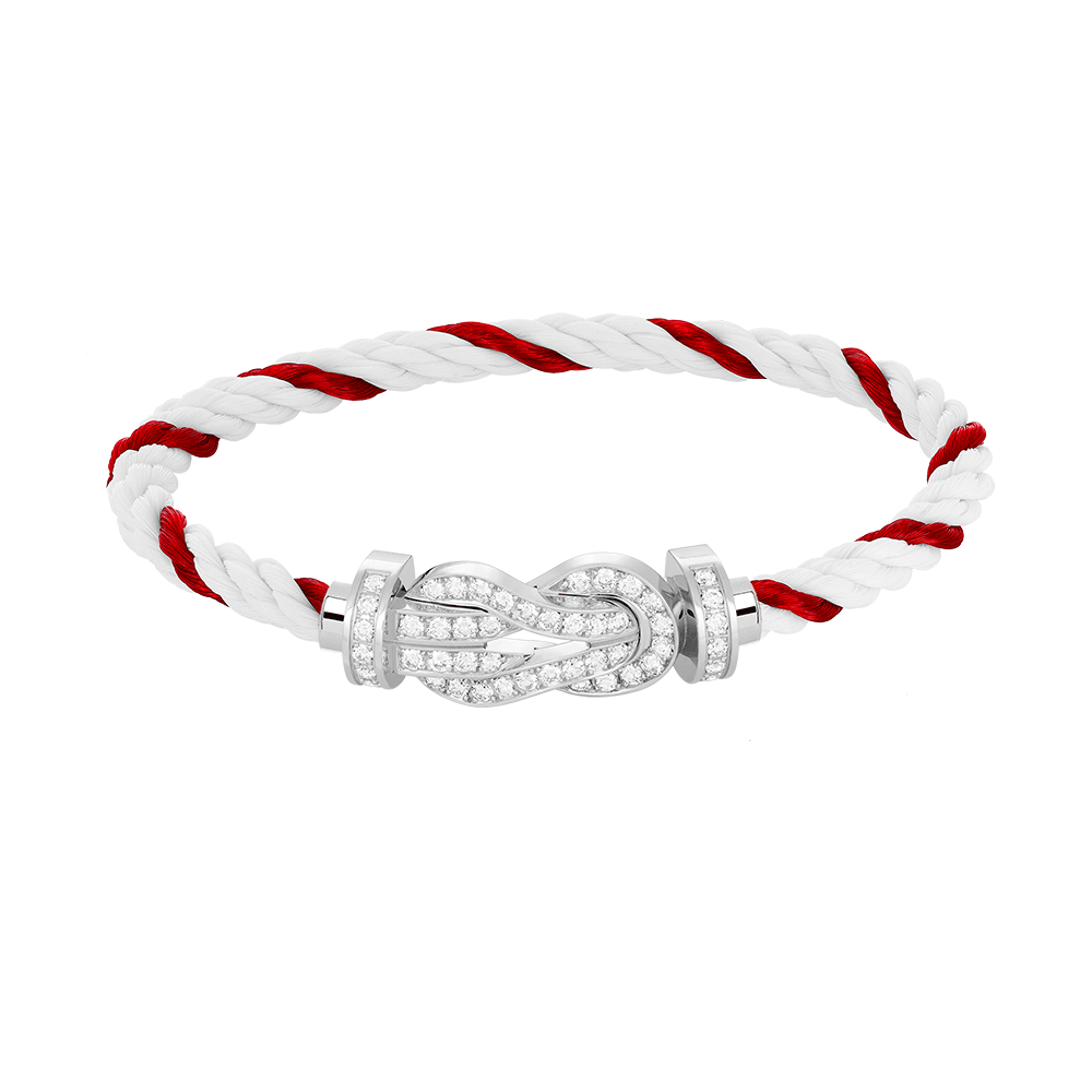 [⭐Reverie Jewels]CHANCE LARGE 8 FIGURE BUCKLE FULL DIAMOND BRACELET SILVER