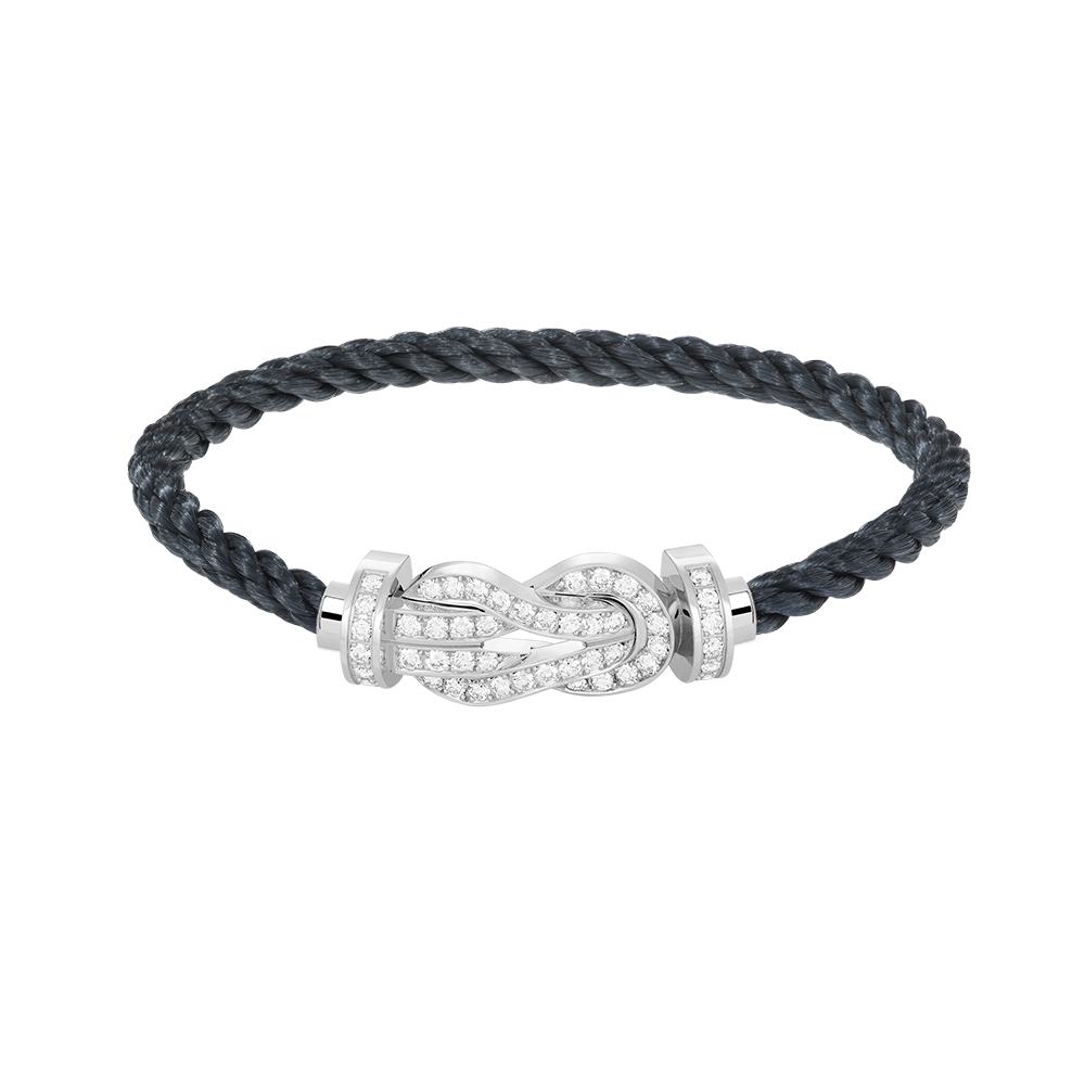 [⭐Reverie Jewels]CHANCE LARGE 8 FIGURE BUCKLE FULL DIAMOND BRACELET SILVER