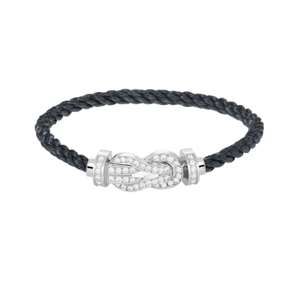 [⭐Reverie Jewels]CHANCE LARGE 8 FIGURE BUCKLE FULL DIAMOND BRACELET SILVER