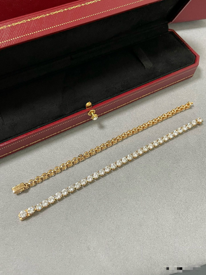 [⭐Reverie Jewels jewelrys]TENNIS BRACELET WITH FULL DIAMOND SETTING