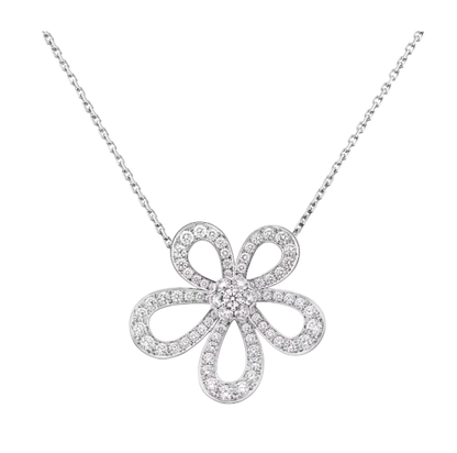 [⭐Reverie Jewels]FLOWERLACE NECKLACE FULL DIAMONDS