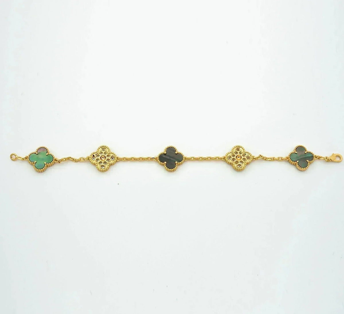 [⭐Reverie Jewels] CLOVER 5 MOTIF GRAY MOP BRACELET COLLECTION
