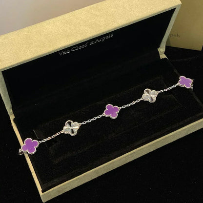 [⭐Reverie Jewels] CLOVER 5 MOTIF VIOLET BRACELET COLLECTION