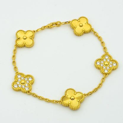 [⭐Reverie Jewels] CLOVER 5 MOTIF LASER BRACELET COLLECTION