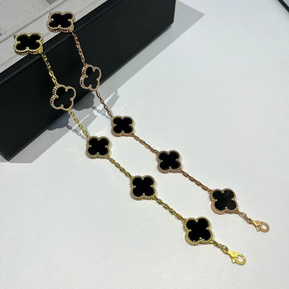 [⭐Reverie Jewels] CLOVER 5 MOTIF ONYXS BRACELET COLLECTION