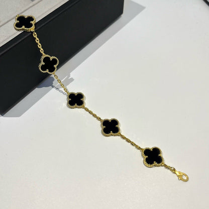 [⭐Reverie Jewels] CLOVER 5 MOTIF ONYXS BRACELET COLLECTION