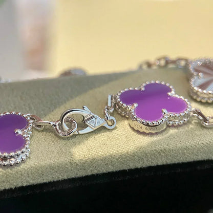 [⭐Reverie Jewels] CLOVER 5 MOTIF VIOLET BRACELET COLLECTION