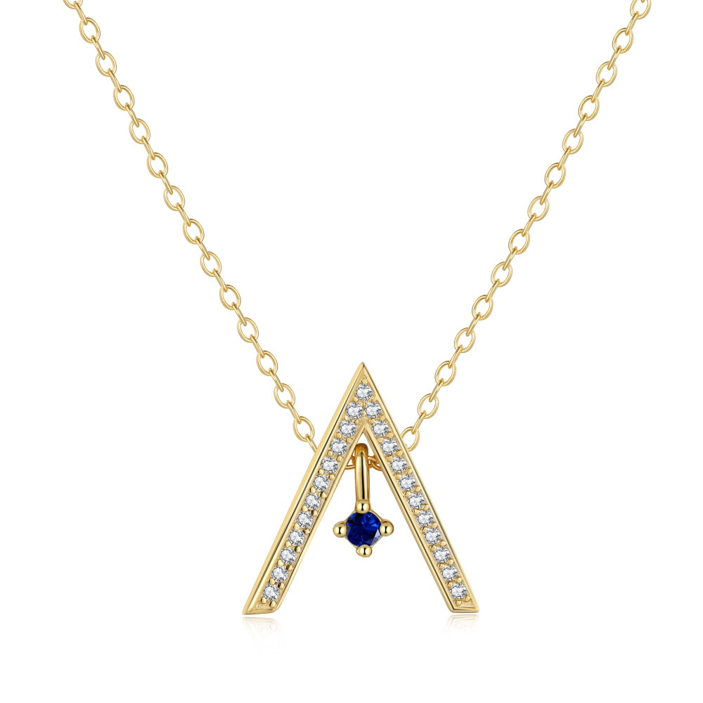 [Reverie Jewels]Sparkling "A" Shape Necklace