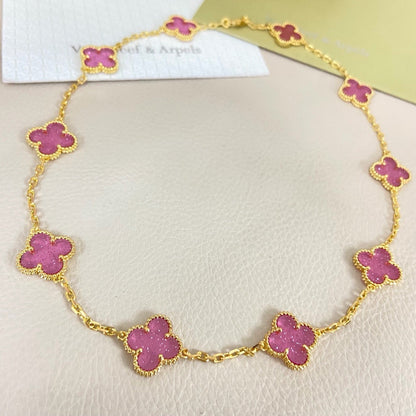 [⭐Reverie Jewels]CLOVER 10 MOTIFS  NEW BUBBLE PINK ENAMEL
