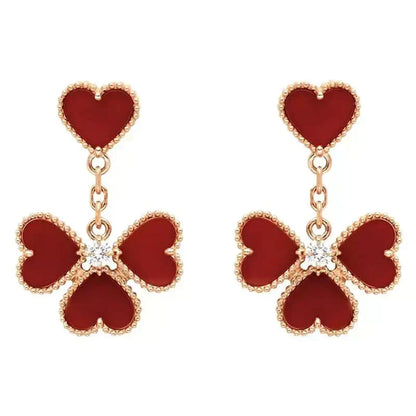 [⭐Reverie Jewels]SWEET CLOVER CARNELIAN EARRINGS