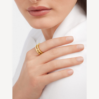 [⭐Reverie Jewels]ZERO 1 ONE-BAND WITH OPENWORK LOGO SPIRAL RING