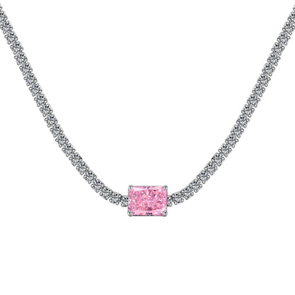 [Reverie Jewels]2.0 carat Ornate Emerald Cut Necklace