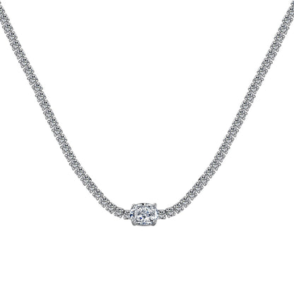 [Reverie Jewels]1.0 Carat Shining Oval Cut Necklace